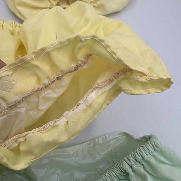 Vintage 3pc Baby Diaper Covers Plastic Pants Lined Liner Small Reusable - Picture 3 of 7